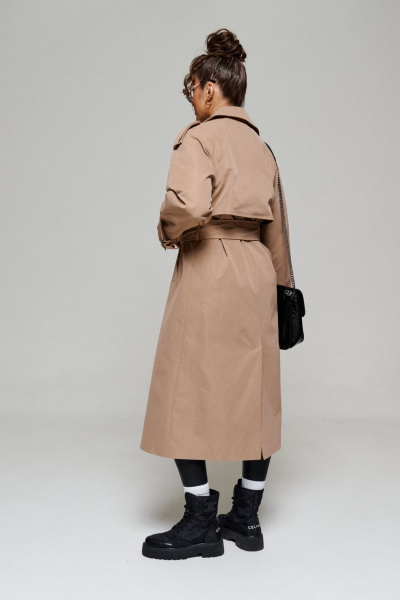 Тренч Beautiful&Free 6173 песочный - фото 4