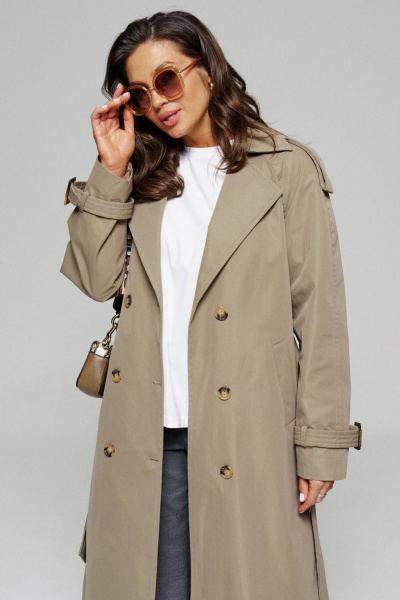 Тренч Beautiful&Free 6179 песочный - фото 8