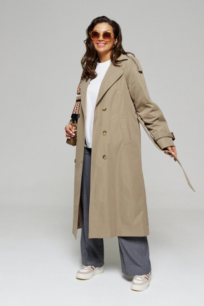 Тренч Beautiful&Free 6179 песочный - фото 4