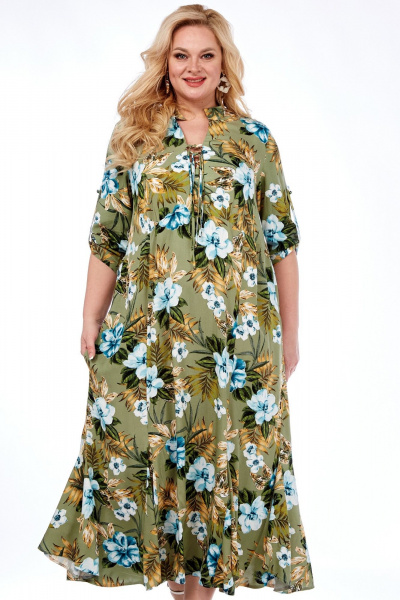 Платье Celentano lite 5021.1 оливковый - фото 3