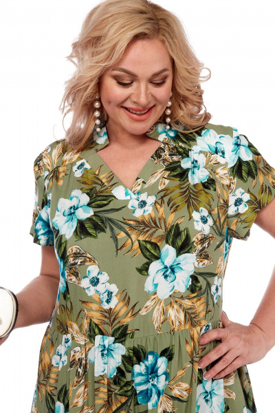 Платье Celentano lite 5023.1 оливковый - фото 5