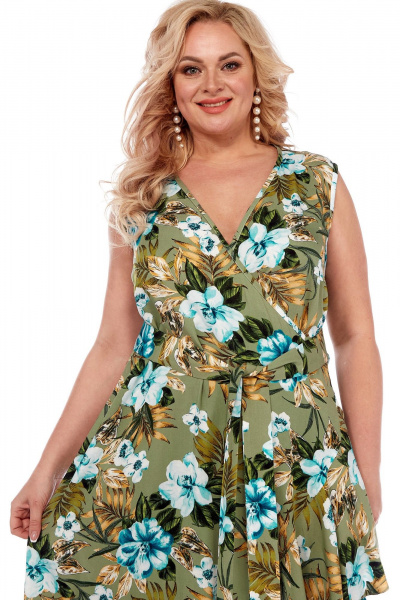 Платье Celentano lite 5024.1 оливковый - фото 11