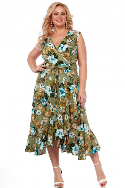 Платье Celentano lite 5024.1 оливковый - фото 5