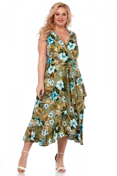 Платье Celentano lite 5024.2 оливковый - фото 7