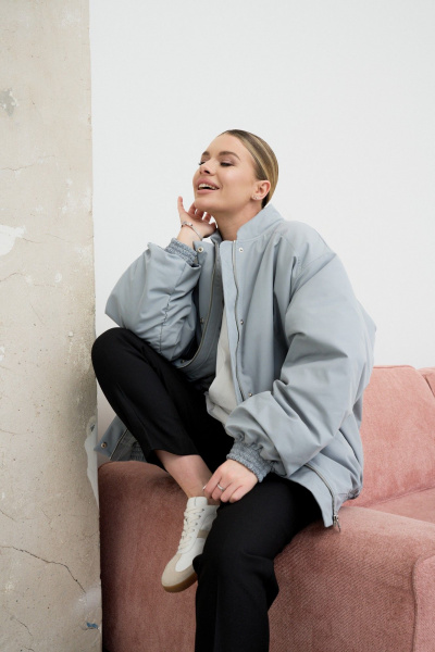 Бомбер ATTIKA А3261 голубой - фото 5