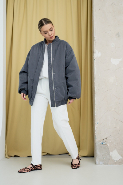 Бомбер ATTIKA А3264 серый - фото 1