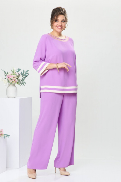Блуза, брюки Romanovich Style 2-2573 фиалковый - фото 4