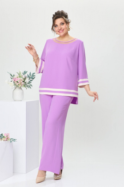 Блуза, брюки Romanovich Style 2-2573 фиалковый - фото 2