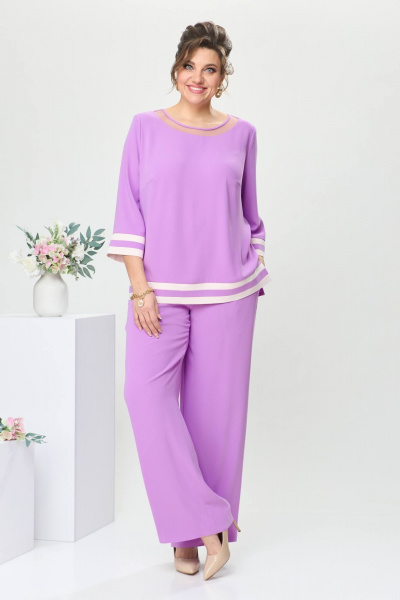 Блуза, брюки Romanovich Style 2-2573 фиалковый - фото 1