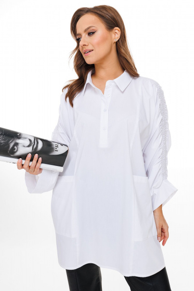 Блуза, брюки Mubliz 133 белый-черный - фото 10