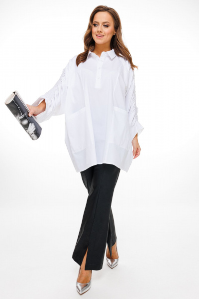 Блуза, брюки Mubliz 133 белый-черный - фото 6