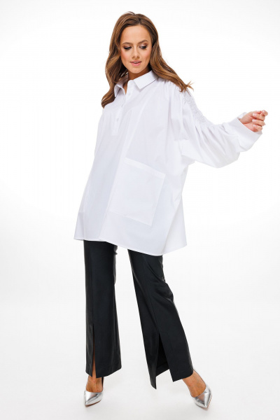 Блуза, брюки Mubliz 133 белый-черный - фото 2