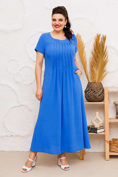 Платье Romanovich Style 1-1826 насыщенный-голубой - фото 1