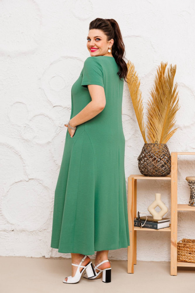 Платье Romanovich Style 1-1826 хаки-нов - фото 6