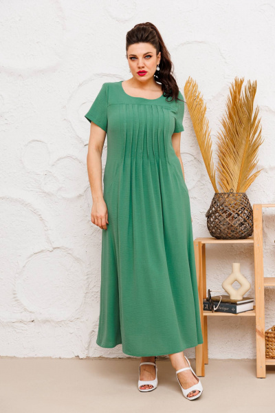 Платье Romanovich Style 1-1826 хаки-нов - фото 3