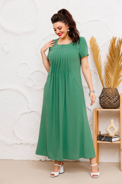 Платье Romanovich Style 1-1826 хаки-нов - фото 2