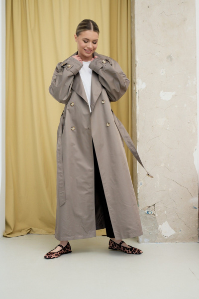 Тренч ATTIKA А3273 коричневый - фото 6