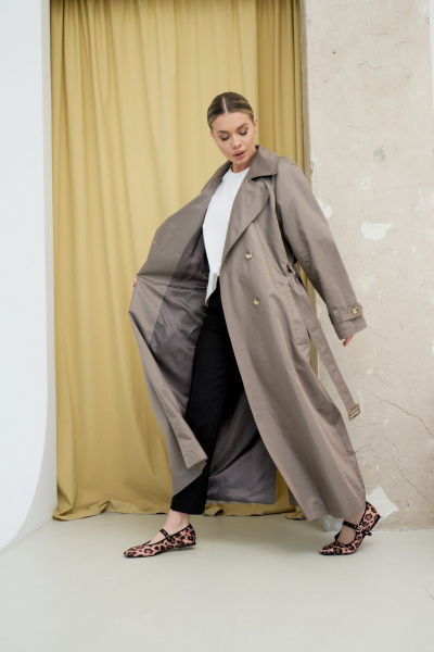 Тренч ATTIKA А3273 коричневый - фото 5