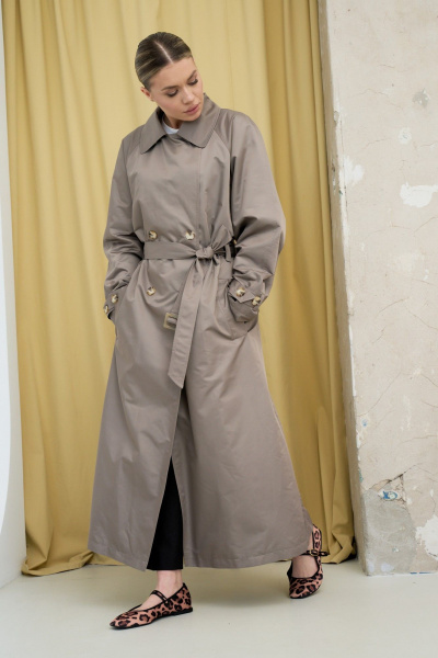 Тренч ATTIKA А3273 коричневый - фото 2