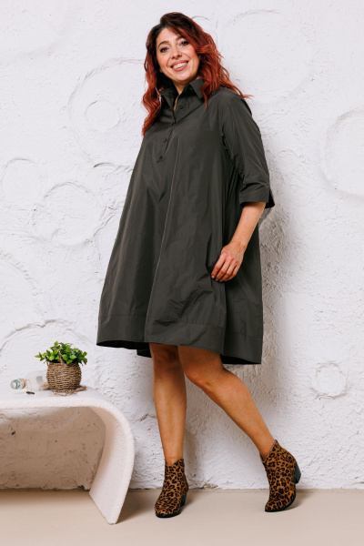 Платье Mubliz 155 хаки - фото 10