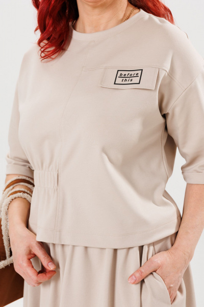 Джемпер, юбка Mubliz 154 беж - фото 13