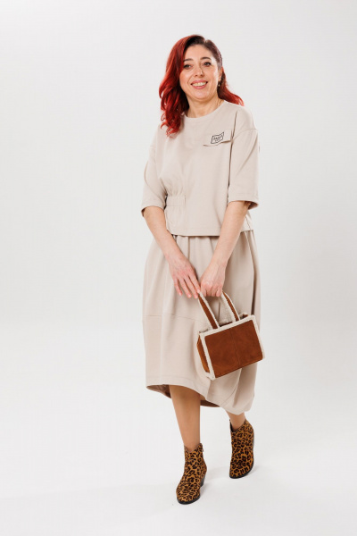 Джемпер, юбка Mubliz 154 беж - фото 12