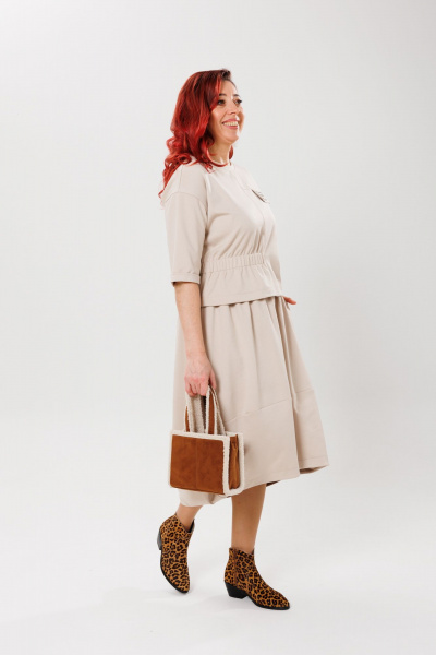 Джемпер, юбка Mubliz 154 беж - фото 11
