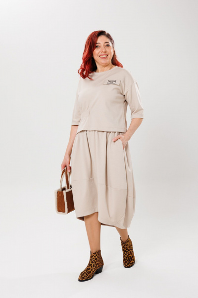 Джемпер, юбка Mubliz 154 беж - фото 10