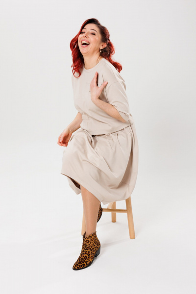 Джемпер, юбка Mubliz 154 беж - фото 7