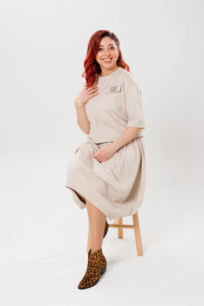 Джемпер, юбка Mubliz 154 беж - фото 6