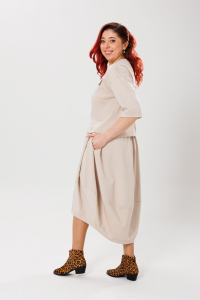 Джемпер, юбка Mubliz 154 беж - фото 3