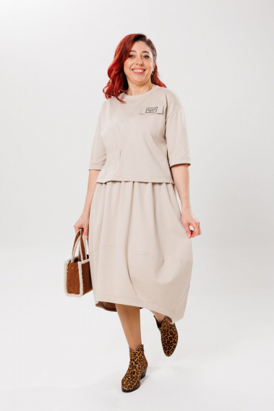 Джемпер, юбка Mubliz 154 беж - фото 2