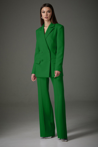Брюки, жакет, жилет N.O.W. 1391-2 зеленый - фото 7
