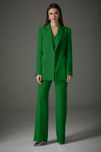 Брюки, жакет, жилет N.O.W. 1391-2 зеленый - фото 6