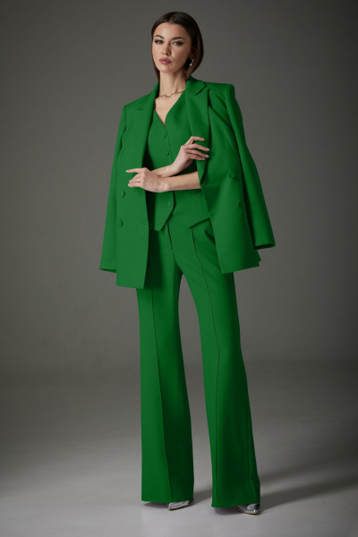 Брюки, жакет, жилет N.O.W. 1391-2 зеленый - фото 5