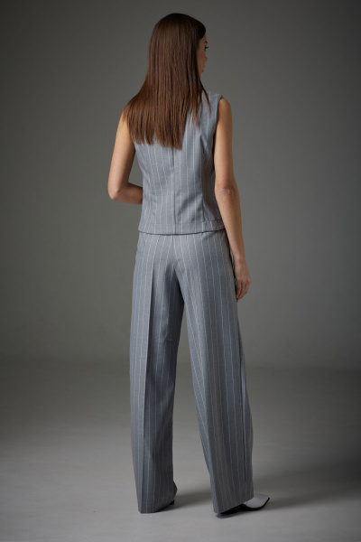 Брючный костюм: свободный пиджак, жилет и брюки, деловой стиль N.O.W. 1409 - фото 7