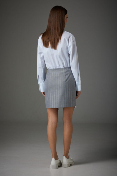 Классический комплект: жакет, юбка, блуза и галстук для офиса N.O.W. 1410 - фото 7