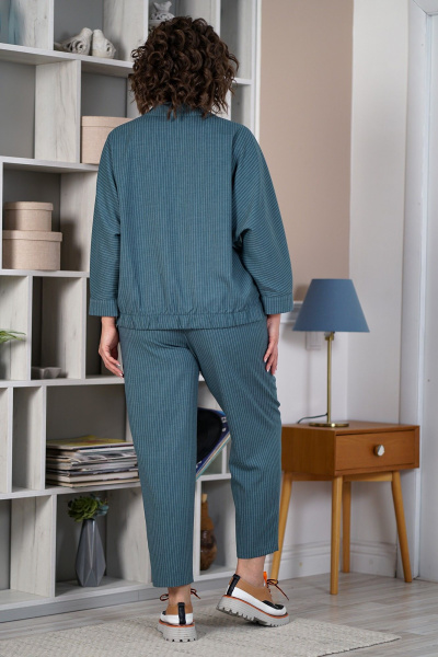 Брюки, жакет Alani Collection 2084 бирюзовый - фото 5
