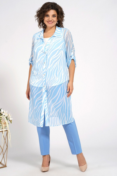 Блузон и свободные брюки, полуприлегающий силуэт, комфорт Alani Collection 2087 - фото 4