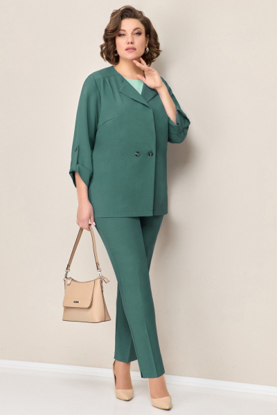 Блуза, брюки, жакет VOLNA 1329 мятно-бирюзовый - фото 1