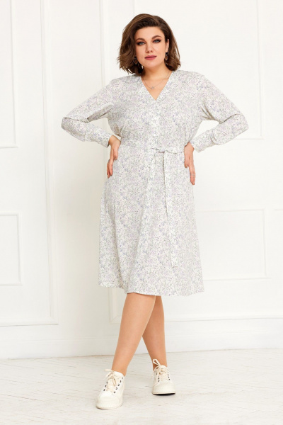 Платье с цветочным принтом полуприлегающего силуэта BegiModa 1029 цветочный_принт - фото 4