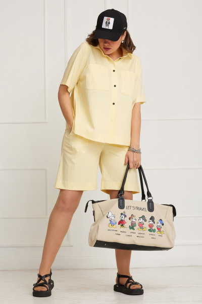Рубашка, шорты BegiModa 3056 лимон - фото 6