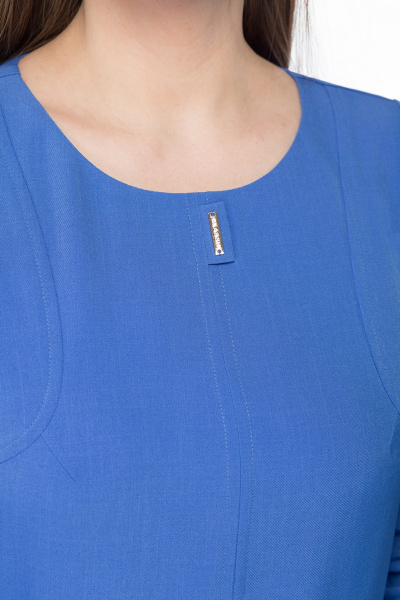 Летнее платье с вытачками и вертикальным швом Линия Л Б-1629 синий - фото 2