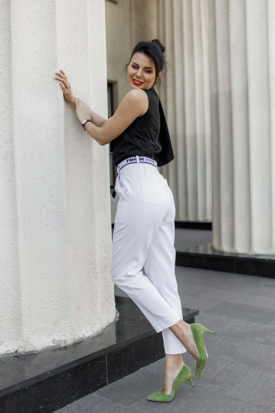 Брюки, пояс YFS 6406 белый - фото 2