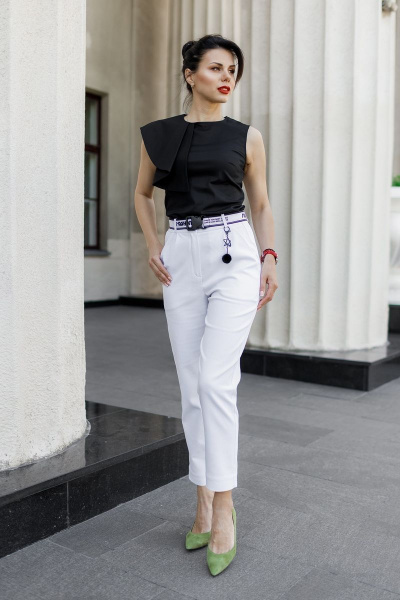 Брюки, пояс YFS 6406 белый - фото 1