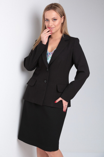 Жакет, юбка Your size 2218 черный - фото 7