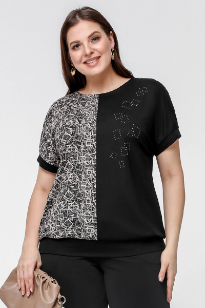 Майка La rouge 3320 черный-набивной - фото 1