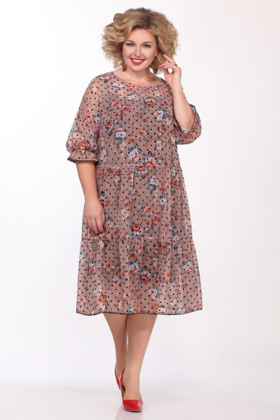 Платье и чехол из шифона и трикотажа для повседневной носки Matini 1.1395 горох - фото 3