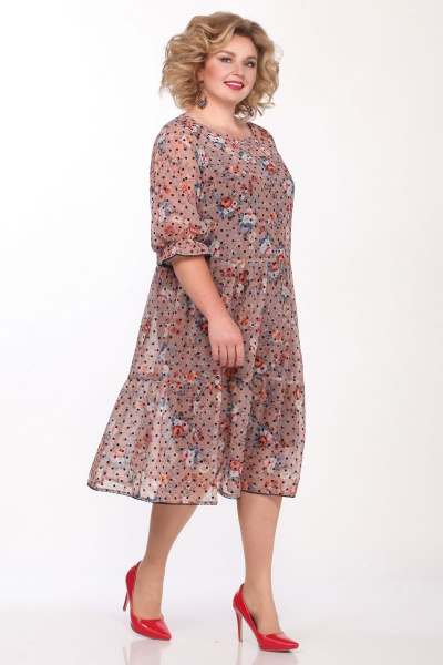 Платье и чехол из шифона и трикотажа для повседневной носки Matini 1.1395 горох - фото 2