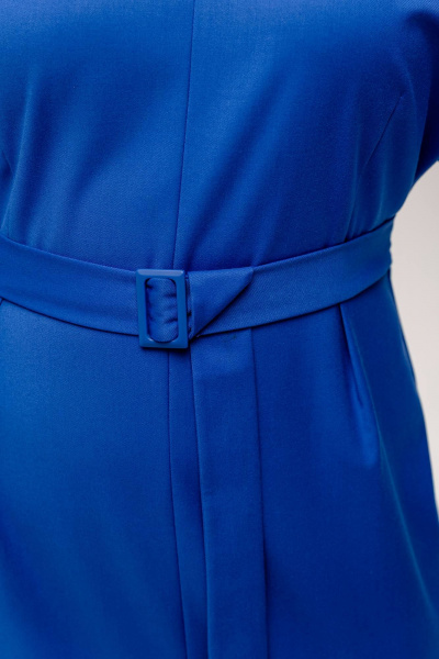 Длинное трикотажное платье прямого силуэта для повседневной носки Romgil РТ0007-ПЭ5 васильковый - фото 6